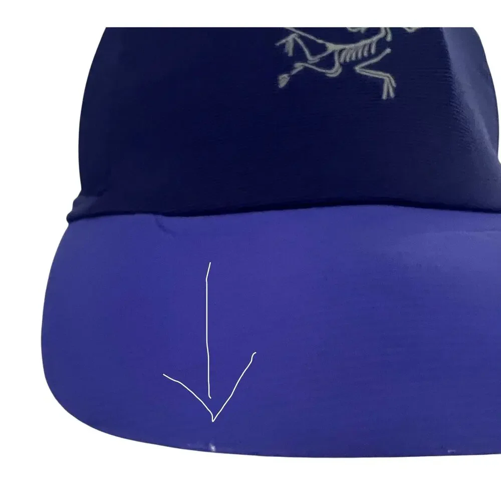 Arctery Motus Hat Cap Royal Blue Hiking Running Lightweight Cinch Strap Stretch